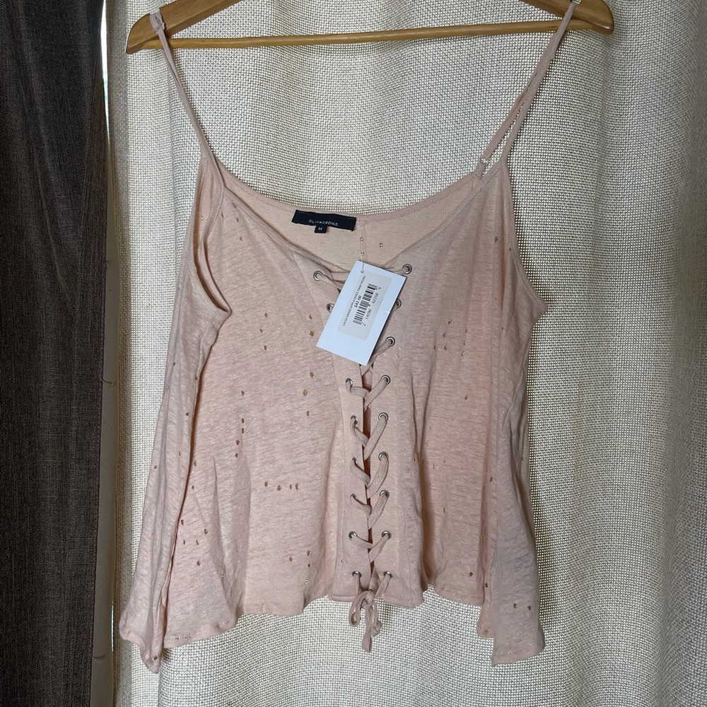 Stylish baby pink top in size Medium Brand New